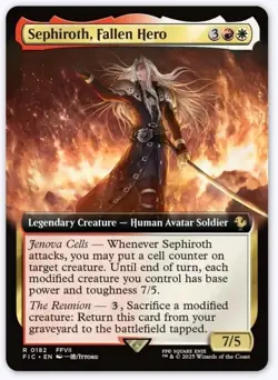 Mtg. Sephiroth, Fallen Hero. Extended Art. Commander: Final Fantasy. Pack Fresh - Image 1