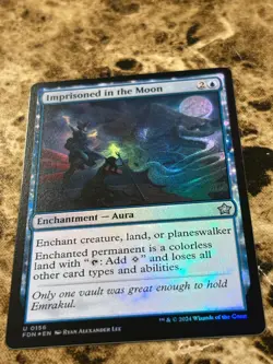 IMPRISONED IN THE MOON Magic the Gathering MTG Foundations Foil - Image 1