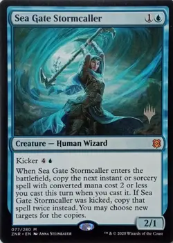 077/280 SEA GATE STORMCALLER MYTHIC ZENDIKAR RISING MTG CARD - Image 1