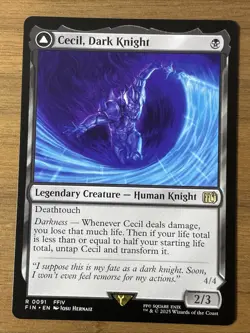 MTG Final Fantasy - Cecil, Dark Knight/Cecil, Redeemed Paladin - R 0091 - Image 1