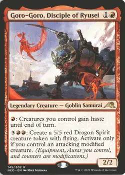 MTG Goro-Goro, Disciple of Ryusei (145) *Non-Foil* Kamigawa: Neon Dynasty MT/NM - Image 1