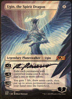 Ugin, the Spirit Dragon Artist Proof Signed Sketched Magic 2021 M21 MTG - Image 1