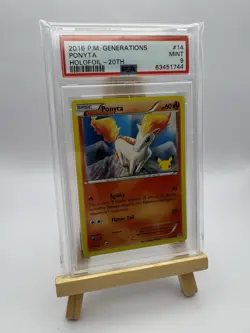 2016 Pokemon Generations Ponyta Holofoil - 20th Anniversary Promo PSA 9 - Image 1