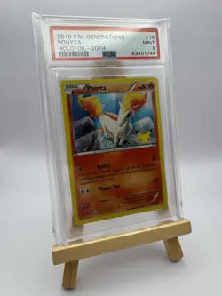 2016 Pokemon Generations Ponyta Holofoil - 20th Anniversary Promo PSA 9 - Image 3