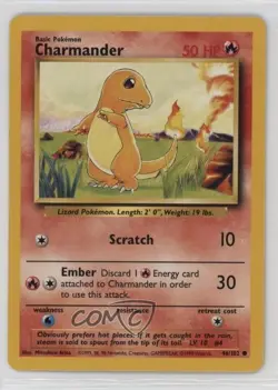 Charmander Pokemon Base Set #46 1999 0kb5 - Image 1