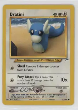 Dratini Pokemon Neo Destiny #63 2002 04dh - Image 1