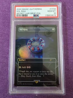 2024 MTG Secret Lair Drop Rainbow Foil #1734 Iron Man Sol Ring PSA 10 - Image 1