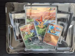 Pokemon White Flare & Black Bolt Victini Promo 208 Illustration Box All 3 Cards! - Image 1