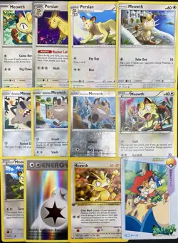 12x Pokemon Cards Meowth Persian Lot - Holo Rare Vintage Bandai Carddass TCG - Image 1