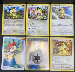 12x Pokemon Cards Meowth Persian Lot - Holo Rare Vintage Bandai Carddass TCG - Image 4