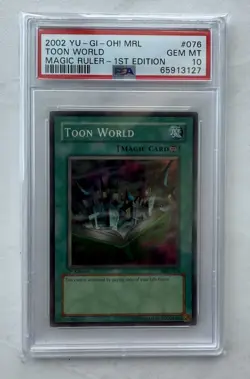 2002 YuGiOh Toon World 1st Ed. MRL-076 Ultra Rare PSA 10 Gem Mint - Image 1