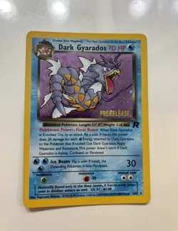 Dark Gyarados Pokemon Card Prerelease Promo 8/82 Holo WOTC TCG CCG - Image 2