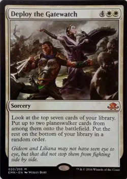 020/205 DEPLOY THE GATEWATCH MYTHIC ELDRITCH MOON MTG CARD - Image 1