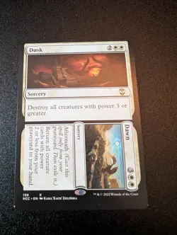 DUSK DAWN mtg Misprint Miscut NM-M New Capenna Commander Rare 1 Card - Image 1