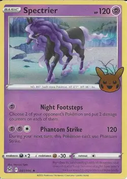 Pokemon TCG Spectrier Rare Holo Trick or Trade 2023 Halloween Card 081/196 - Image 1