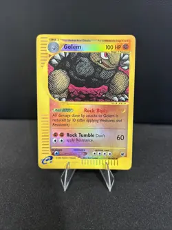 Pokemon Golem Card 14/165 Reverse Holo Rare, Expedition Base Set - Image 1