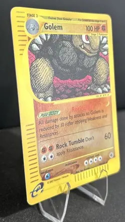 Pokemon Golem Card 14/165 Reverse Holo Rare, Expedition Base Set - Image 3