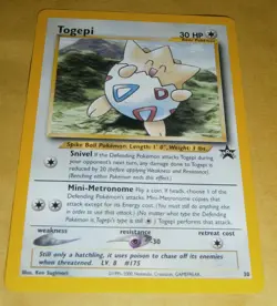 VINTAGE POKEMON BLACK STAR PROMO CARD - #30 TOGEPI (WOTC) NM - Image 1