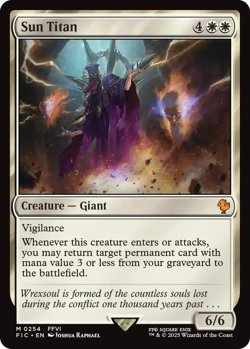 MTG Magic 1x Sun Titan SURGE FOIL (M/NM) Commander Final Fantasy - Image 1