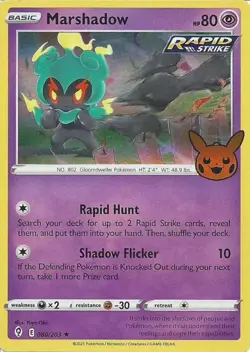 Pokemon TCG 2023 Trick or Trade Marshadow Rare Holo Card 080/203 - Image 1