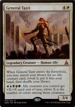 019/184 GENERAL TAZRI MYTHIC OATH OF THE GATEWATCH MTG CARD - Image 1