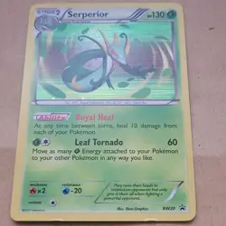 POKEMON PROMO CARD - BLACK AND WHITE - SERPERIOR BW20 (HOLO) EX (DAMAGED) (NO 2) - Image 1