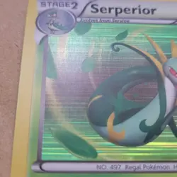 POKEMON PROMO CARD - BLACK AND WHITE - SERPERIOR BW20 (HOLO) EX (DAMAGED) (NO 2) - Image 4