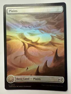 Plains (0272) Tarkir: Dragonstorm (Full Art) Foil - NM #272 MTG - Image 1