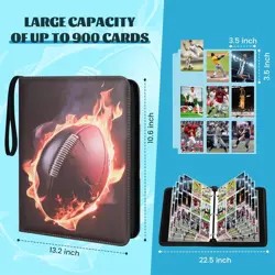 Portable 9-Pocket Trading Card Holder - Ideal for Football, MTG & Collectibles - Image 4
