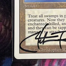MTG **Artist Signed** Revised Kormus Bell, Christopher Rush, 1994 - Image 5
