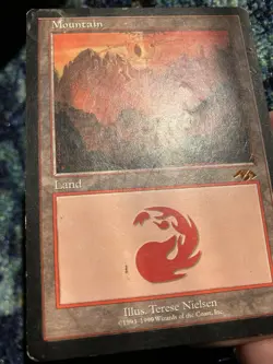 MTG Mountain Guru Land Magic the Gathering Terese Nielsen Damaged Rare - Image 4