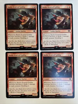 4x Mtg Lord Of The Rings Battle-Scarred Goblin NM Magic The Gathering - Image 1