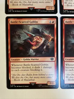 4x Mtg Lord Of The Rings Battle-Scarred Goblin NM Magic The Gathering - Image 2