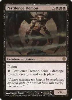 MTG - 4 x Pestilence Demon - Playset 4x x4 - Rise of the Eldrazi Regular NM - Image 1