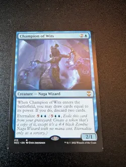 Champion of Wits Commander Streets of New Capenna Misprint Miscut Regular MTG NM - Image 1