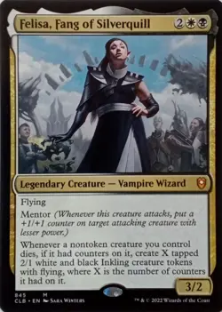 845 FELISA, FANG OF SILVERQUILL COMMANDER BATTLE FOR BALDUR'S GATE MTG CARD - Image 1