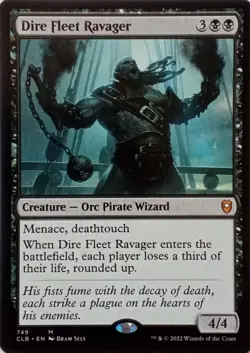 749 DIRE FLEET RAVAGER MYTHIC COMMANDER BATTLE FOR BALDUR'S GATE MTG CARD - Image 1