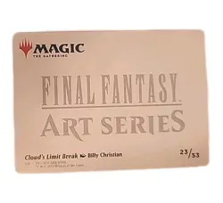Cloud's Limit Break Art Series Gold Signature Stamped Card Final Fantasy MTG #23 - Image 2