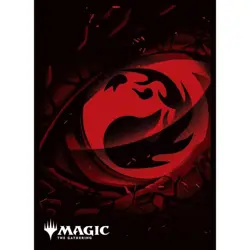 MtG Card Sleeves Mana Minimalist Red Mana Symbol Single Pack - Image 1