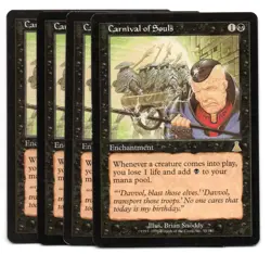 MTG UDS Carnival of Souls English Set 4 Magic the Gathering Cards Used - Image 1