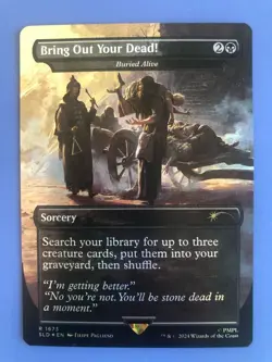 Ag MtG Foil 1673 Borderless Bring Out Your Dead Black English Card - Image 1