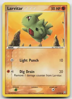 Pokemon tcg Team Rocket Returns #63/109 Larvitar Moderately played - Image 1