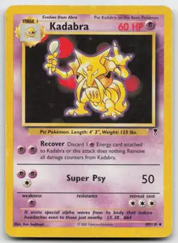 Pokemon tcg Base Set 2 #046/130 Kadabra Heavily played - Image 1