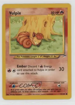 Vulpix Pokemon Neo Destiny #91 2002 04dh - Image 1