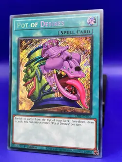 Yugioh Pot of Desires RA01-EN056 Platinum Secret Rare 1st Ed NM - Image 2