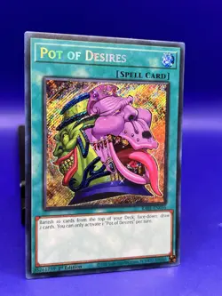 Yugioh Pot of Desires RA01-EN056 Platinum Secret Rare 1st Ed NM - Image 3