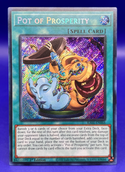 Yugioh Pot of Prosperity RA01-EN066 Secret Rare 1st Ed NM - Image 1