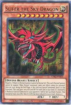 Yugioh 1st Ed Slifer the Sky Dragon LDK2-ENS01 Ultra Rare 1st Edition Legendary - Image 1