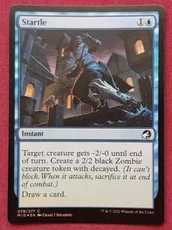 Magic The Gathering INNISTRAD MIDNIGHT HUNT FOIL STARTLE blue card MTG - Image 1