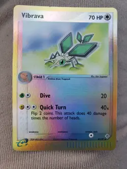 Vibrava 47/97 Reverse Holo EX Dragon Pokemon Card E Series LP - Image 1